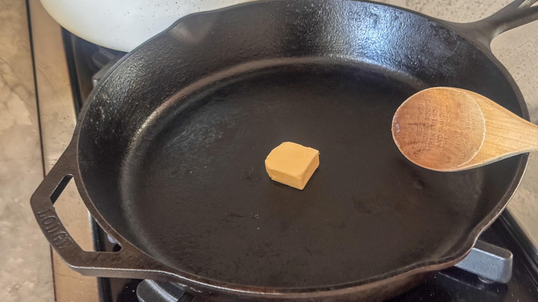 butter in pan