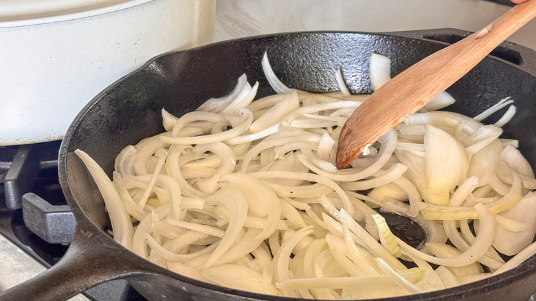 onions in skillet