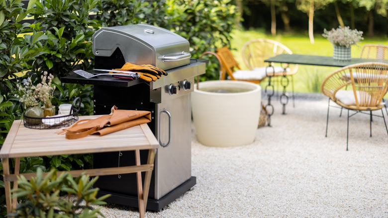 Outdoor grill setup