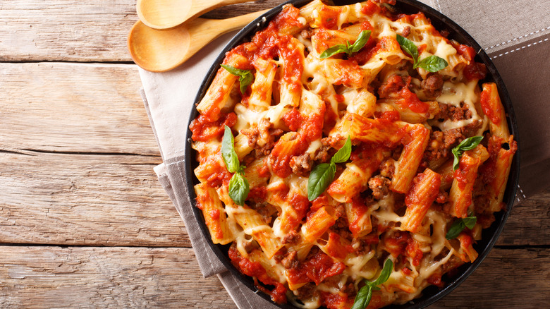 Baked pasta dish