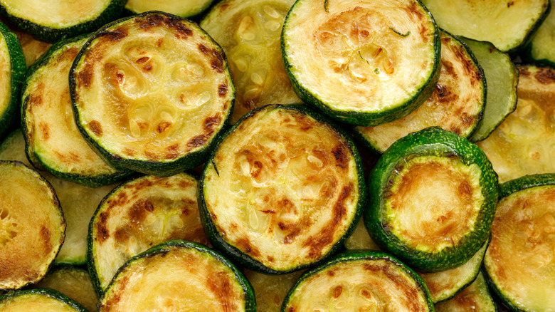 Roasted zucchini rounds