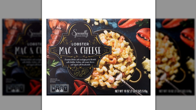 A box of Aldi's Specially Selected Lobster Mac and Cheese