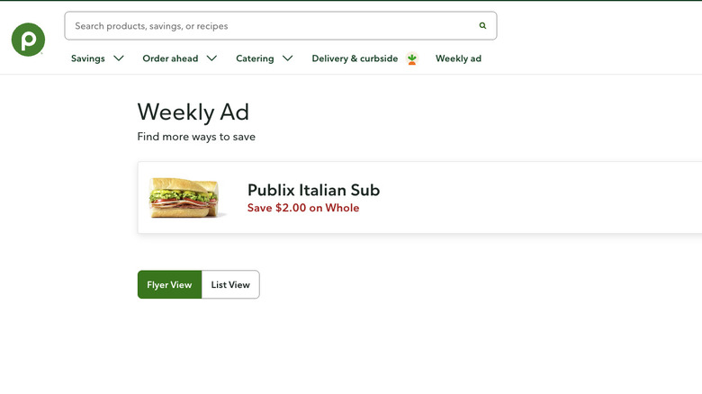 A screengrab of Publix's Weekly Ad.