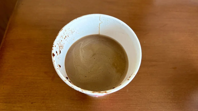 Hot cocoa mocha hot from Dunkin'