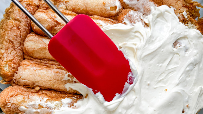 strawberry tiramisu in glass serving containers