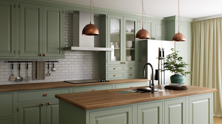 An avocado green kitchen