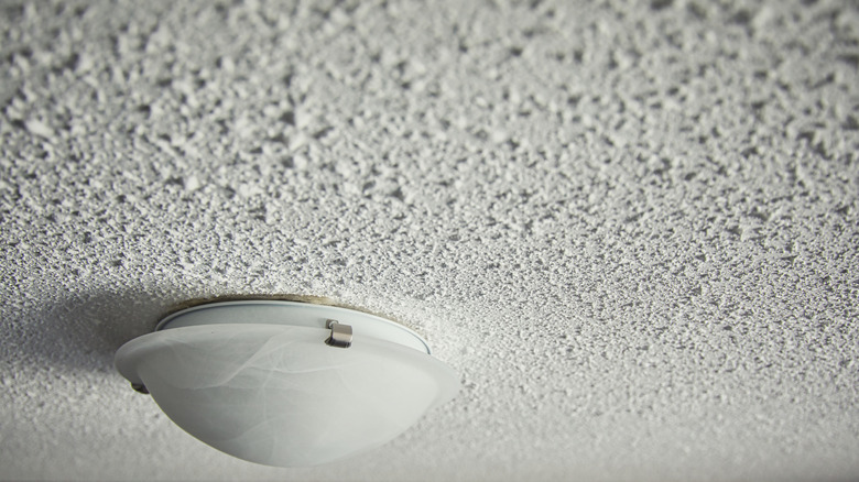 popcorn ceilings in a kitchen