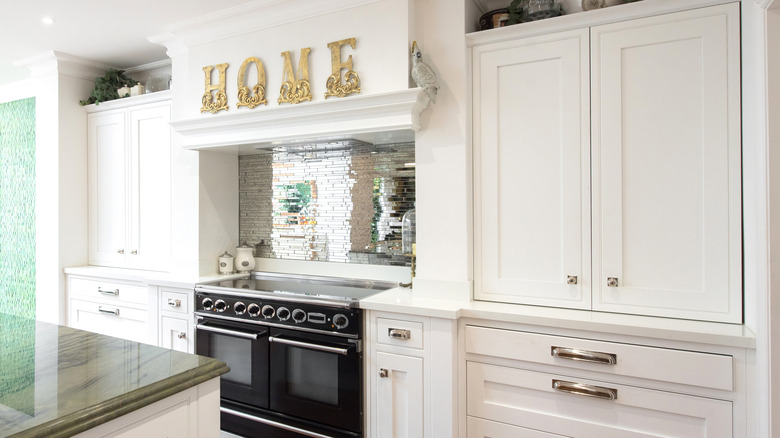 HOME sign in a kitchen