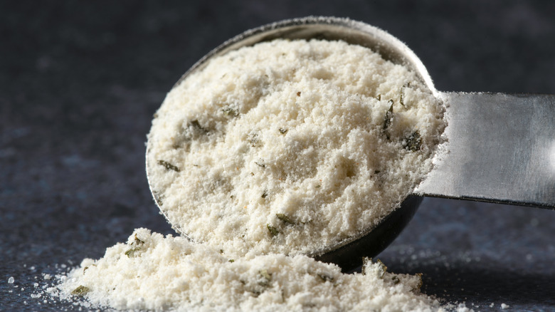 Ranch seasoning in a tablespoon measuring spoon.