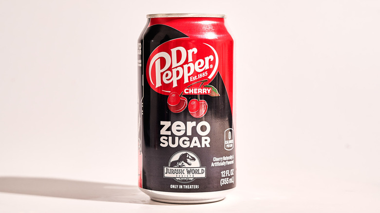 Dr. Pepper can on a table
