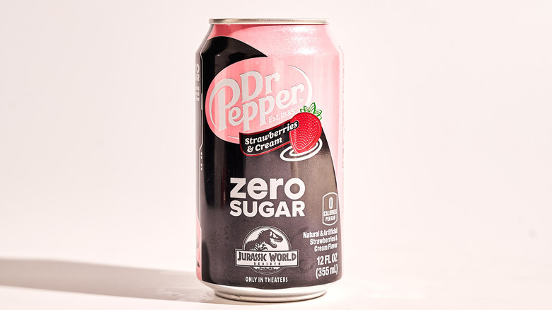 Dr. Pepper can on a table