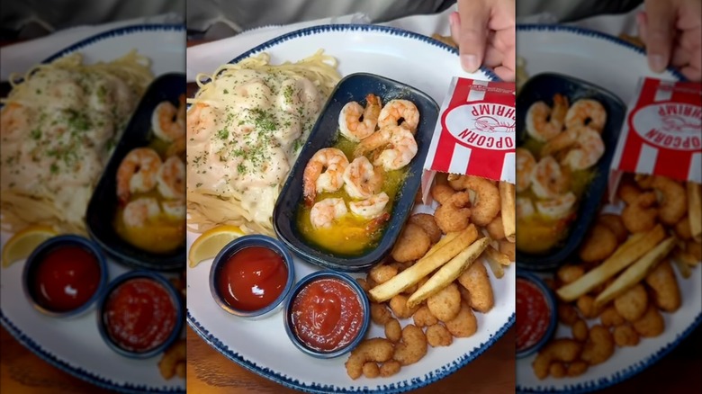 Red Lobster's SpendLESS Shrimp special served on a white plate