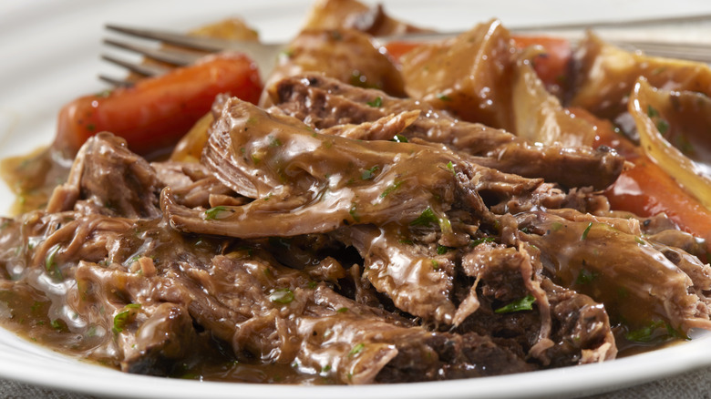 Close-up of pot roast