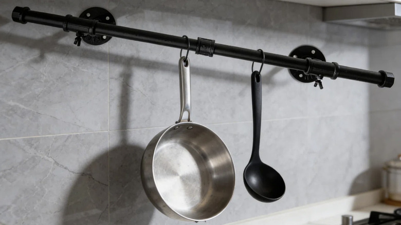 Over-the-stove pot rack