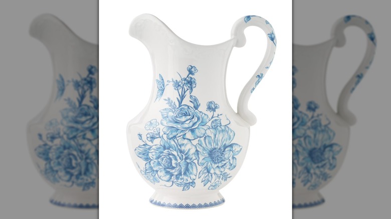 Blue and white Agatha pitcher