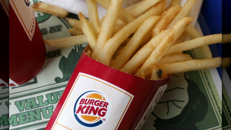 Burger King fries with the chain's old logo