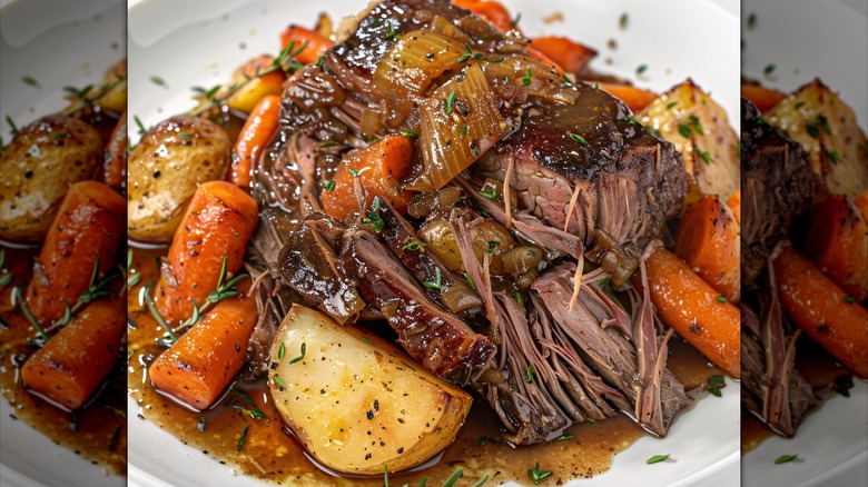 Pot roast with potatoes and carrots