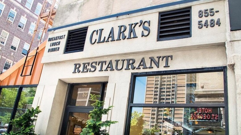 The outside of Clark's Diner in Brooklyn.