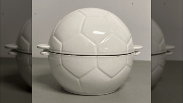 A soccer ball Le Creuset Dutch oven.