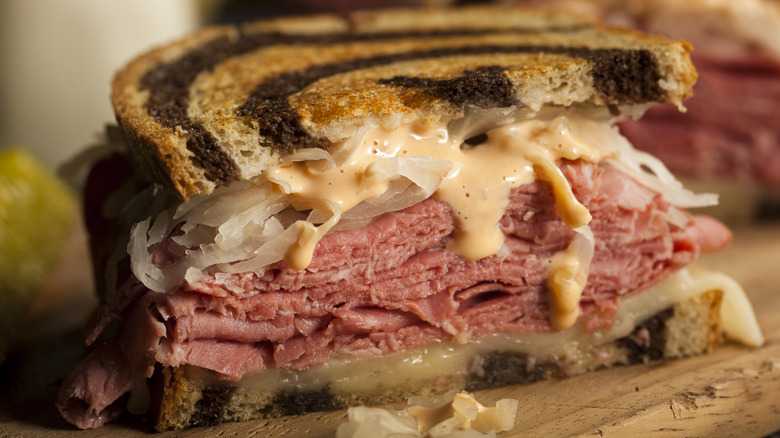 pastrami reuben sandwich