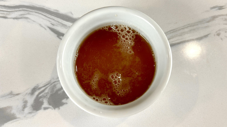 Honey syrup in ramekin