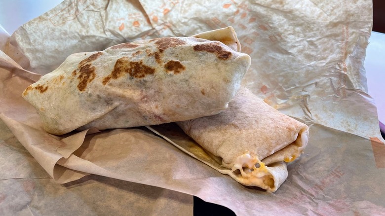 Two Grilled Steak Burritos