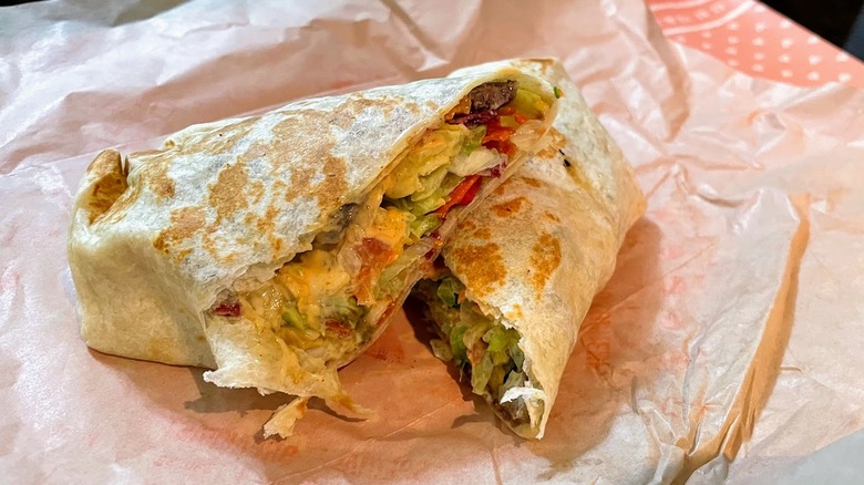 A Chipotle Ranch Grilled Steak Burrito