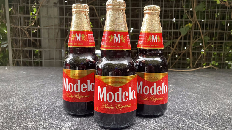 Three bottles of Modelo® Noche Especial