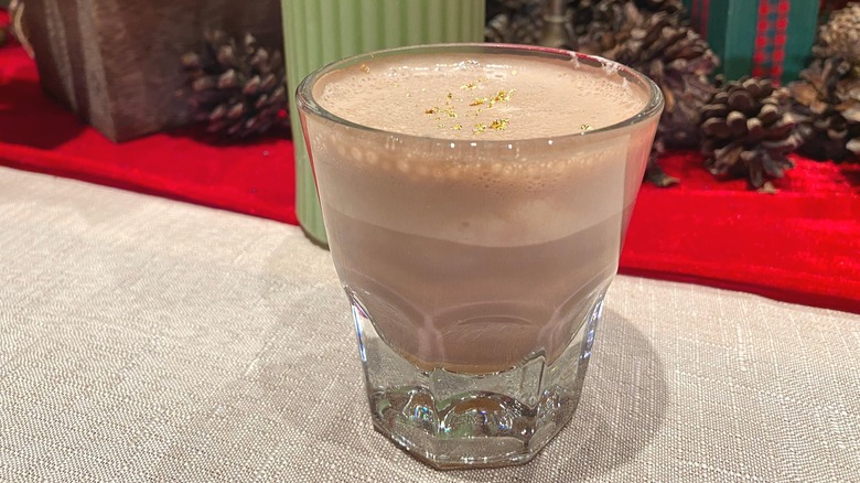 Hot cocoa drink on table