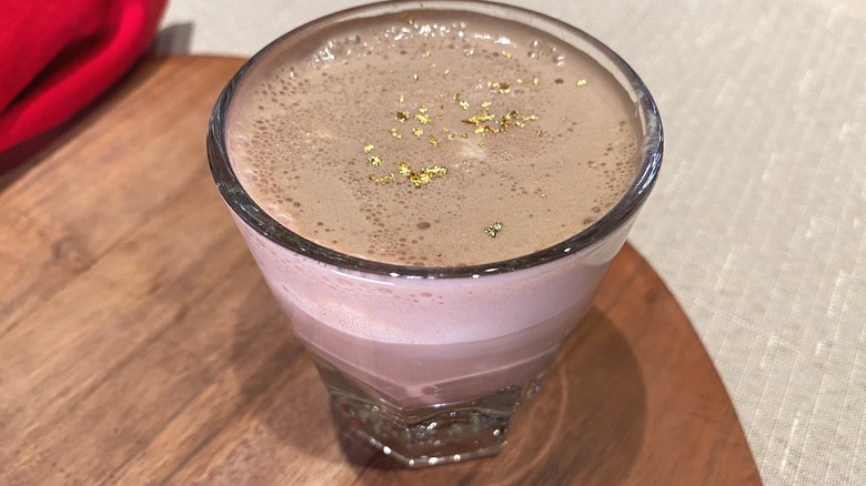 Festive holiday hot cocoa beverage