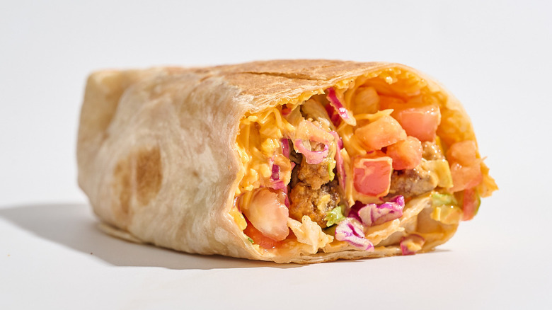 Taco Bell Crispy Chicken Burrito on a table