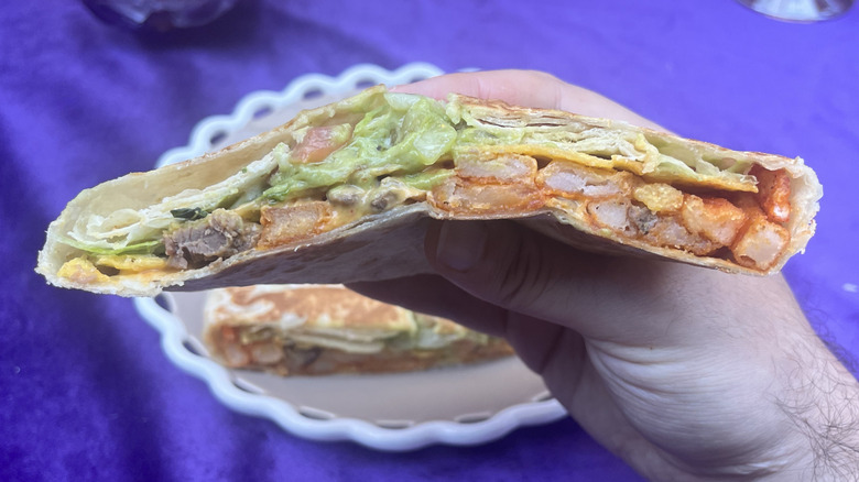 Taco Bell California Crunchwrap held