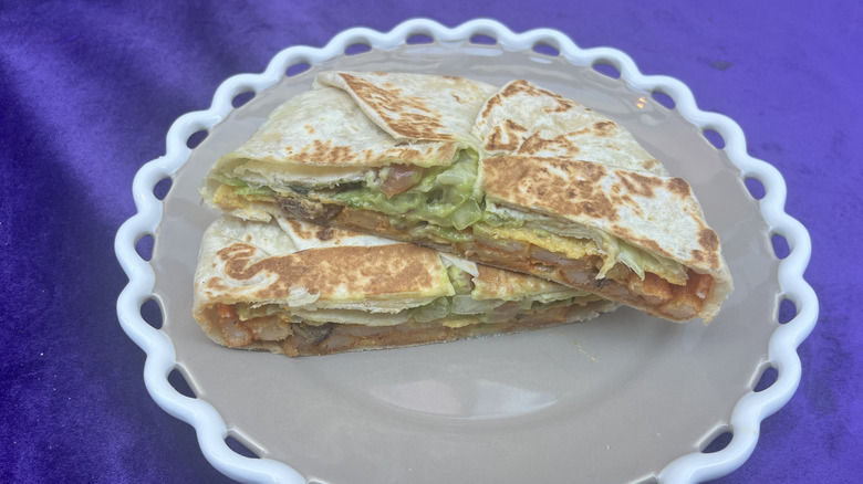 Taco Bell California Crunchwrap split