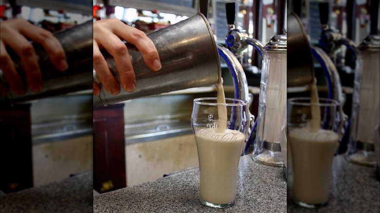 Coffee cabinet being poured at Delekta Pharmacy in Rhode Island