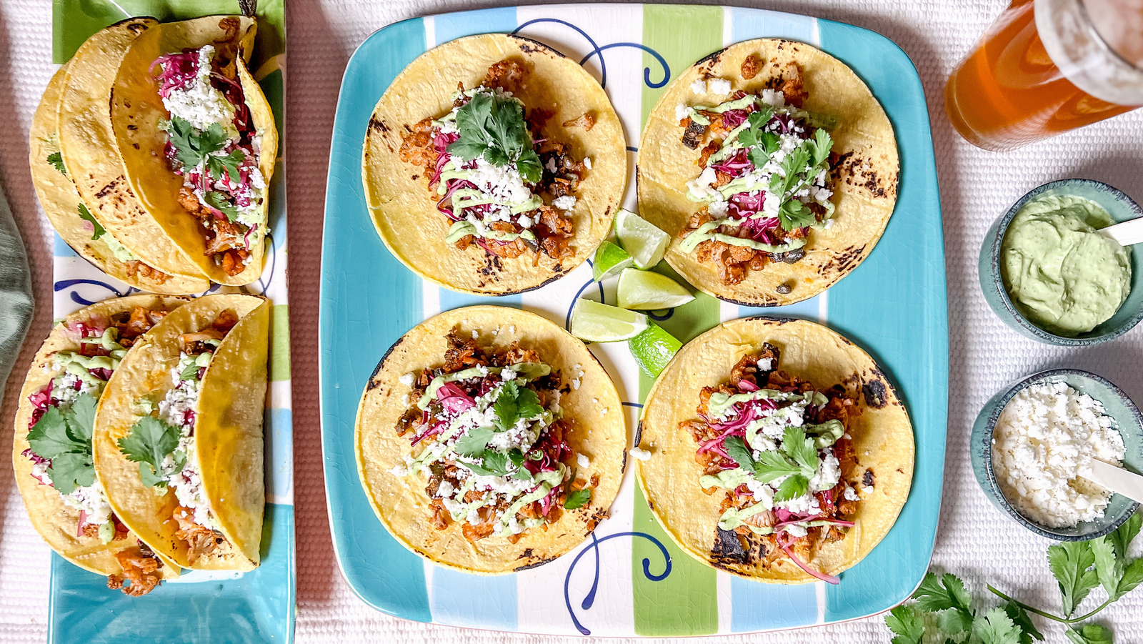 Tacos de coliflor asada con receta The Works