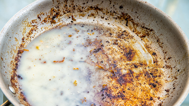 pan full of bacon grease