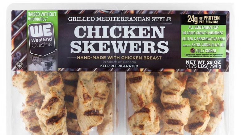 Costco's West End Cuisine grilled chicken skewers.