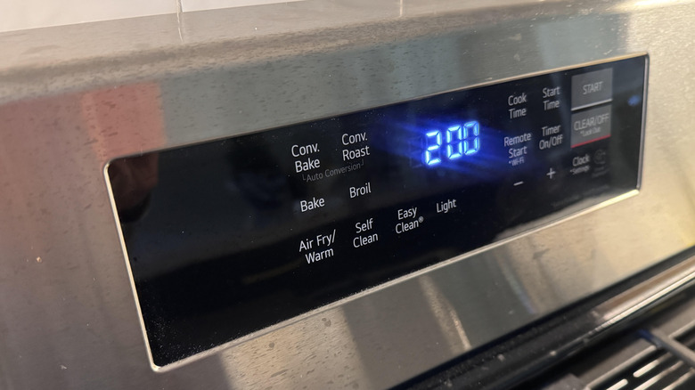 oven set at 200 F