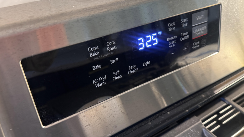 oven set at 325 F