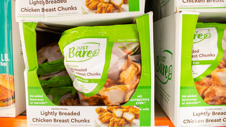 Just Bare chicken nuggets on store shelves