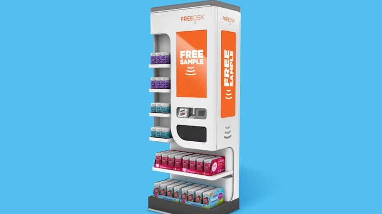 A Freeosk free sample vending machine
