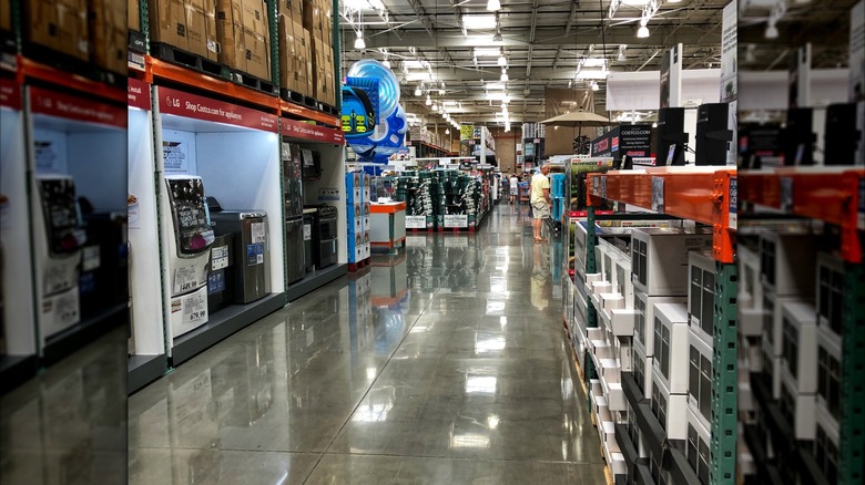 Appliance aisle at Costco