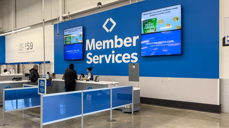 A Member Services station at Sam's Club