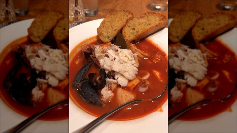 Bowl of Cioppino from Scoma's Restaurant in Fisherman's Wharf.