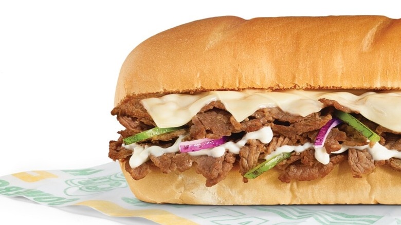 Subway steak philly sandwich