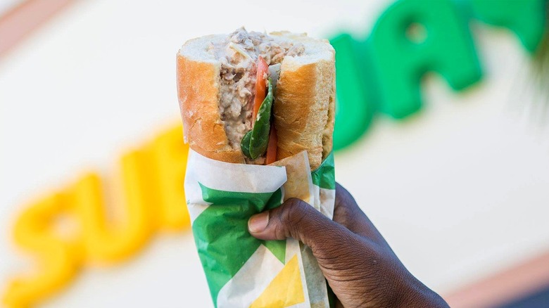 Subway tuna salad sandwich