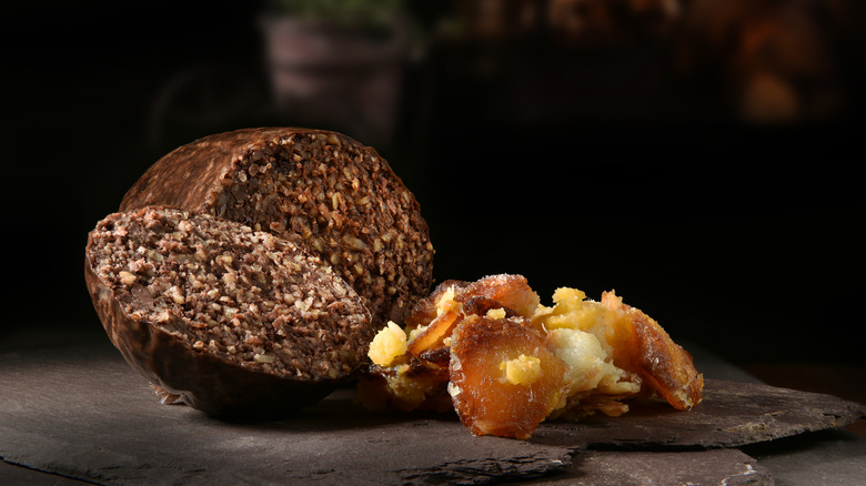 A cross section of haggis