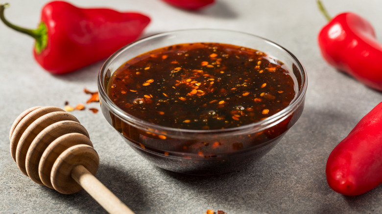 Bowl of hot honey