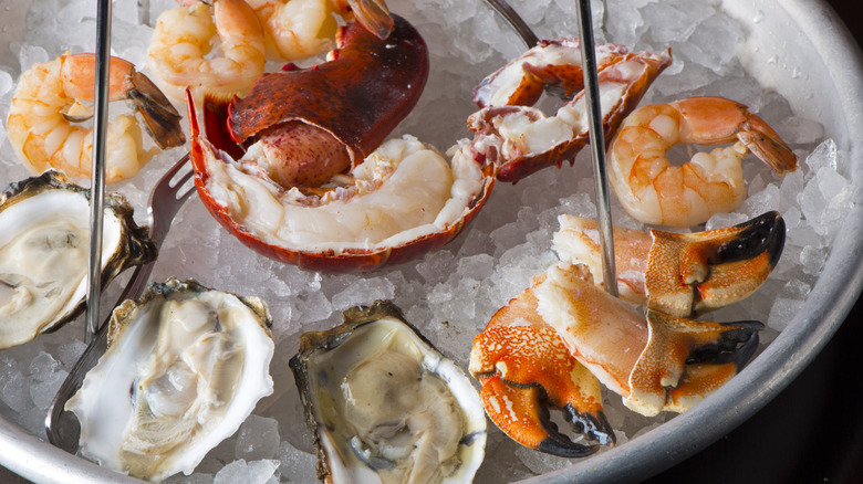 a seafood tower