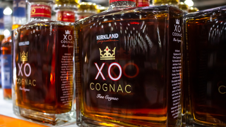 Bottles of Kirkland cognac at Costco